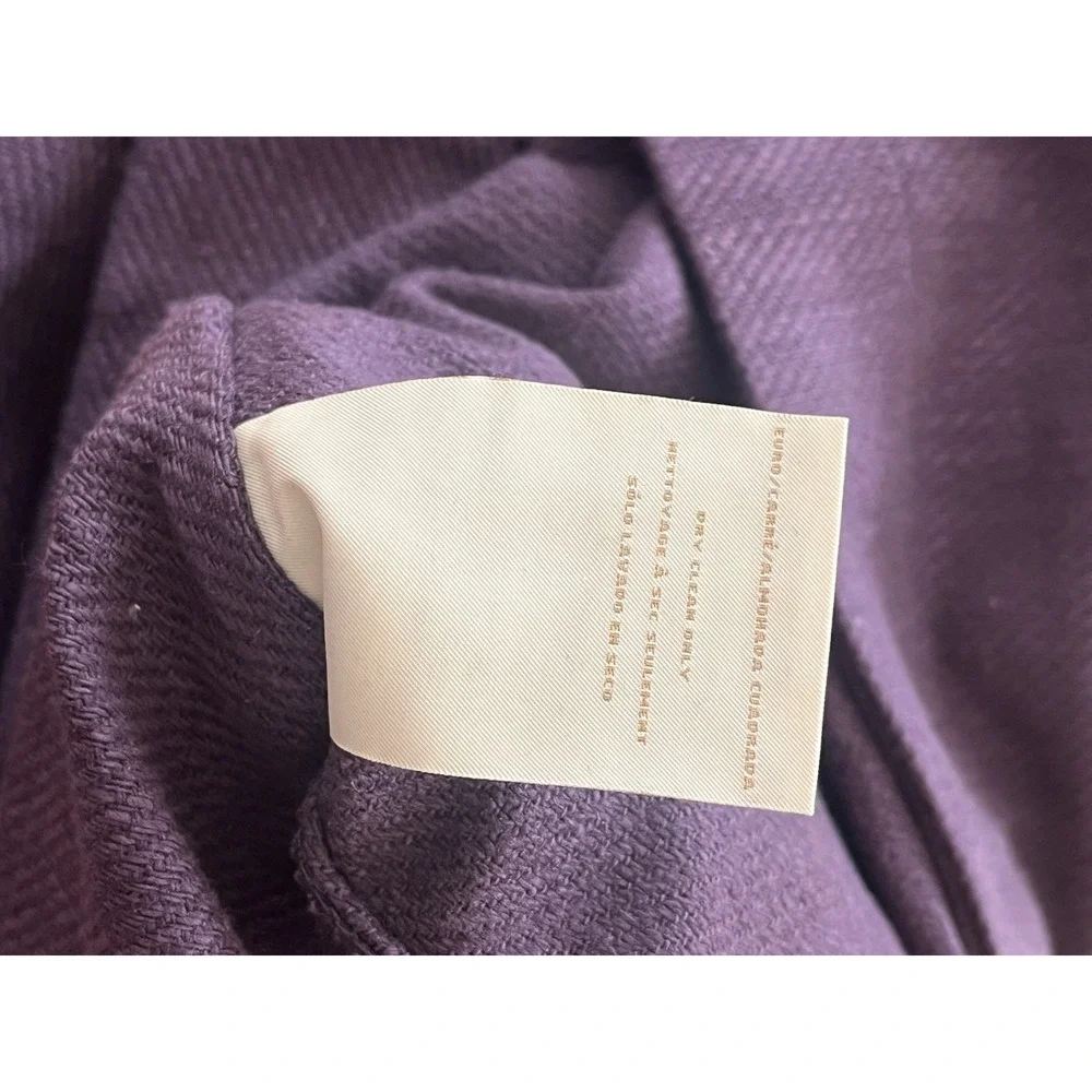 Ralph Lauren Surrey Garden Purple‎ Euro Sham Plum Hemstitch Linen Cotton 26x26